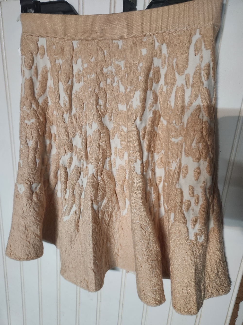 Lucy Paris Apricot Textured Floral Fit & Flare Skirt XS NWT